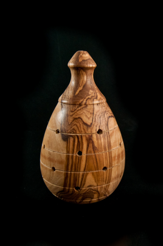 Pique-olives Et Cure-dents En Bois D'olivier - Forme Tonneau, Fabrication Artisanale, Hauteur ~6.5 Cm - Accessoire Apéritif Unique Et Naturel